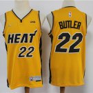 Men's Miami Heat #22 Jimmy Butler Jersey Yellow 2021 Earned Edition Swingman Basketball