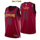 Men's Cleveland Cavaliers #0 Kevin Love Jersey 75th Diamond 2022 Maroon Icon Edition