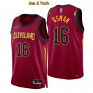 Men's Cleveland Cavaliers #16 Cedi Osman Jersey 75th Diamond 2022 Maroon Icon Edition