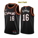 Men's Cleveland Cavaliers #16 Cedi Osman Jersey Black City Edition Swingman Basketball
