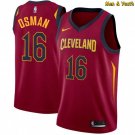 Men's Cleveland Cavaliers #16 Cedi Osman Jersey Maroon Icon Edition Swingman Basketball