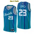 Men's Charlotte Hornets #23 Kai Jones Jersey 75th Diamond 2022 Blue City Edition Basketball