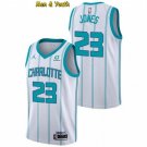 Men's Charlotte Hornets #23 Kai Jones Jersey White Association Edition Swingman Basketball