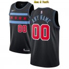 Men's Chicago Bulls #00 Custom Name Number Jersey 2019 Black City Edition Basketball