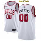 Men's Chicago Bulls #00 Custom Name Number Jersey White Association Edition Basketball
