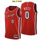 Men's Chicago Bulls #0 Coby White Jersey 75th Diamond 2022 Red City Edition Basketball