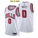 Men's Chicago Bulls #0 Coby White Jersey 75th Diamond 2022 White Association Edition