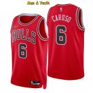 Men's Chicago Bulls #6 Alex Caruso Jersey 75th Diamond 2022 Red Icon Edition Basketball