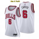 Men's Chicago Bulls #6 Alex Caruso Jersey 75th Diamond 2022 White Association Edition