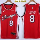 Men's Chicago Bulls #8 Zach LaVine Jersey 75th Diamond 2022 Red City Edition Basketball