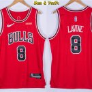 Men's Chicago Bulls #8 Zach LaVine Jersey 75th Diamond 2022 Red Icon Edition Basketball