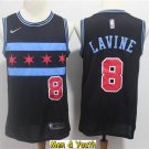 Men's Chicago Bulls #8 Zach LaVine Jersey 2019 Black City Edition Swingman Basketball