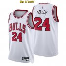 Men's Chicago Bulls #24 Javonte Green Jersey 75th Diamond 2022 White Association Edition
