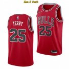 Men's Chicago Bulls #25 Dalen Terry Jersey 75th Diamond 2022 Draft Red Icon Edition
