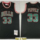 Men's Chicago Bulls #33 Scottie Pippen Jersey Black Neapolitan Classics Basketball