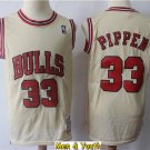 Men's Chicago Bulls #33 Scottie Pippen Jersey Gold Classics Basketball