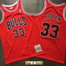Men's Chicago Bulls #33 Scottie Pippen Jersey Red Classics Throwback Basketball
