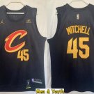 Men's Cleveland Cavaliers #45 Donovan Mitchell Jersey 2023 Black Statement Basketball