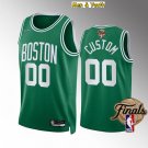 Men's Boston Celtics #00 Custom Name Number Jersey 2022 Finals Green Icon Edition Basketball