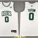 Men's Boston Celtics #0 Jayson Tatum Jersey 75th Diamond 2022 White Association Edition