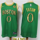 Men's Boston Celtics #0 Jayson Tatum Jersey Green 2020 City Edition Swingman Basketball