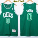 Men's Boston Celtics #0 Jayson Tatum Jersey Green Snakeskin Classics Swingman Basketball
