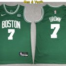 Men's Boston Celtics #7 Jaylen Brown Jersey 75th 2022 Green Icon Edition Swingman Basketball