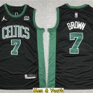 Men's Boston Celtics #7 Jaylen Brown Jersey 75th Black Statement Edition Swingman Basketball