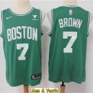 Men's Boston Celtics #7 Jaylen Brown Jersey 2021 Green Icon Edition Swingman Basketball