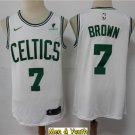 Men's Boston Celtics #7 Jaylen Brown Jersey 2021 White Association Swingman Basketball