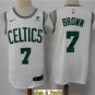 Men's Boston Celtics #7 Jaylen Brown Jersey 2021 White Association Swingman Basketball