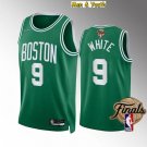 Men's Boston Celtics #9 Derrick White Jersey 2022 Finals Green Icon Swingman Basketball