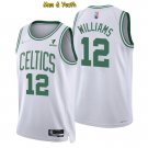 Men's Boston Celtics #12 Grant Williams Jersey 75th Diamond 2022 White Association Edition