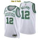 Men's Boston Celtics #12 Grant Williams Jersey White Classic Edition Year Zero Basketball