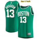 Men's Boston Celtics #13 Malcolm Brogdon Jersey Green Swingman Basketball