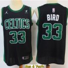 Men's Boston Celtics #33 Larry Bird Jersey 2021 Black Statement Edition Swingman Basketball