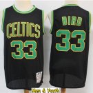 Men's Boston Celtics #33 Larry Bird Jersey Black Classics Throwback Basketball