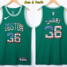 Men's Boston Celtics #36 Marcus Smart Jersey Green US Flag Swingman Basketball