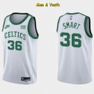 Men's Boston Celtics #36 Marcus Smart Jersey White Swingman Basketball