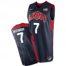 Men's & Youth Russell Westbrook #7 Throwback 2012 Team USA BasketBall Jersey Navy Stitched
