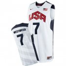 Men's & Youth Russell Westbrook #7 Throwback 2012 Team USA BasketBall Jersey White Stitched