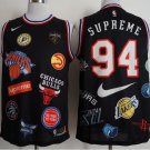 Men's & Youth SUPREME #94 Teams LOGO Basketball Jersey Black
