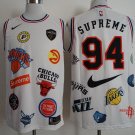 Men's & Youth SUPREME #94 Teams LOGO Basketball Jersey White