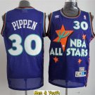 Men's 1995 All-Star Game #33 Scottie Pippen Jersey Purple Classics Throwback Basketball