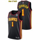 Men's Atlanta Hawks #1 Jalen Johnson Jersey 2021 Black Statement Swingman Basketball