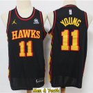 Men's Atlanta Hawks #11 Trae Young Jersey 2021 Black Statement Edition Swingman Basketball