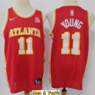 Men's Atlanta Hawks #11 Trae Young Jersey 2021 Red Icon Edition Swingman Basketball