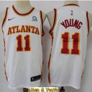 Men's Atlanta Hawks #11 Trae Young Jersey 2021 White Association Edition Swingman Basketball