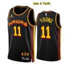 Men's Atlanta Hawks #11 Trae Young Jersey 2023 Black Statement Edition Swingman Basketball