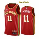 Men's Atlanta Hawks #11 Trae Young Jersey 2023 Red Icon Edition Swingman Basketball